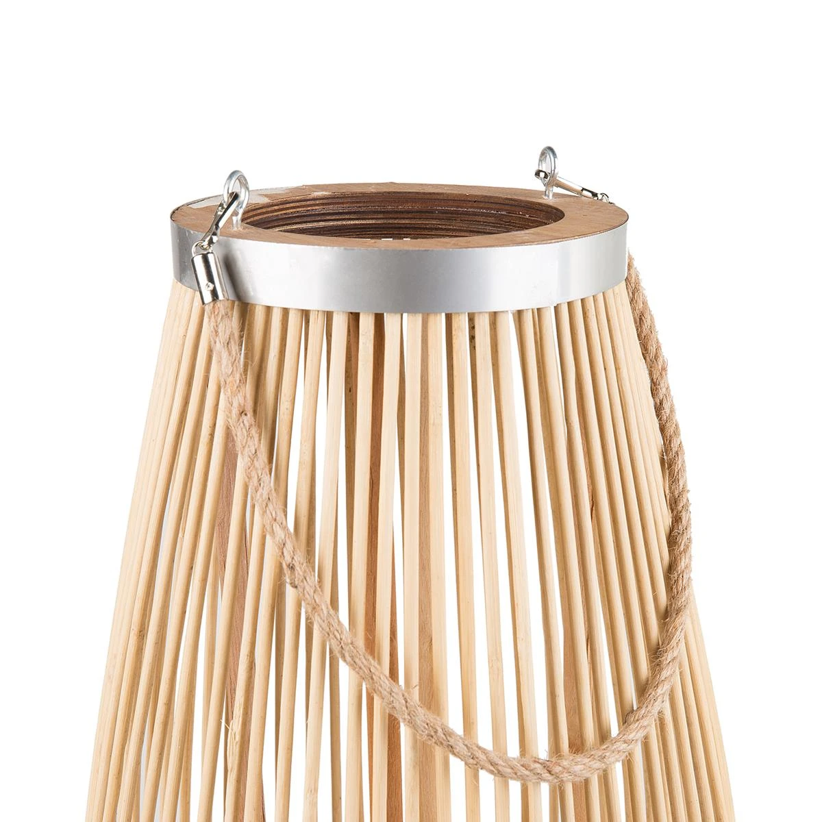 Beliani - TAHITI - Lantaarn - Lichte Houtkleur - Bamboehout 7 Beliani - TAHITI - Lantaarn - Lichte Houtkleur - Bamboehout - Afbeelding 5