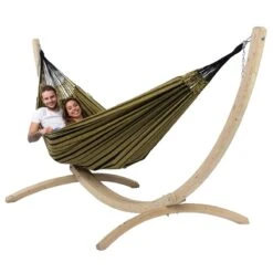 Tropilex® Hangmat Met Standaard Familie Wood & Black Edition Gold Geel -Tuinproducten 9965764