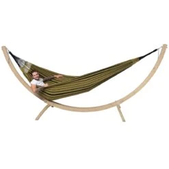 Tropilex® Hangmat Met Standaard Familie Wood & Black Edition Gold Geel -Tuinproducten 9965769