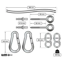 Tropilex® Hangmatbevestiging Complete White Wit | Ecru 19 Tropilex® Hangmatbevestiging Complete White Wit | Ecru -Tuinproducten 9965797